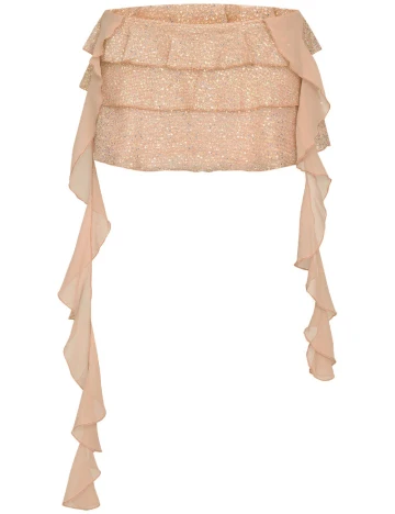 Fusta PRETTYLITTLETHING, crem Crem