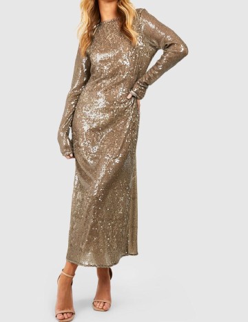 
						Rochie lunga Boohoo, maro