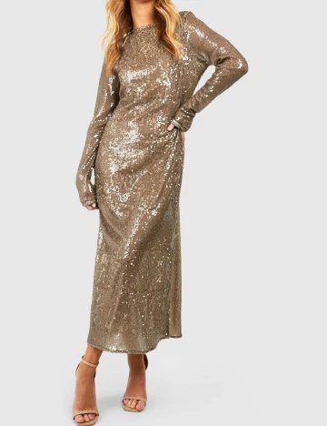 Rochie lunga Boohoo, maro Maro