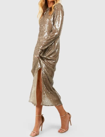 Rochie lunga Boohoo, maro Maro