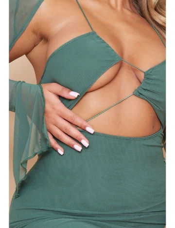 Rochie scurta PRETTYLITTLETHING, verde