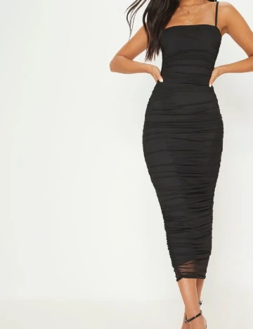 Rochie medie PRETTYLITTLETHING, negru Negru