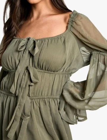 Rochie scurta Boohoo, kaki