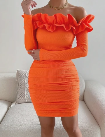 Rochie scurta SHEIN, portocaliu Portocaliu