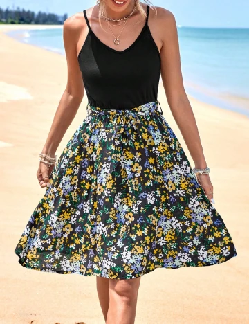 Rochie scurta SHEIN, floral print Floral print