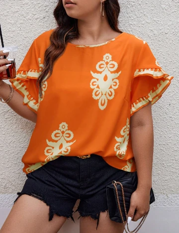 Bluza SHEIN CURVE, portocaliu