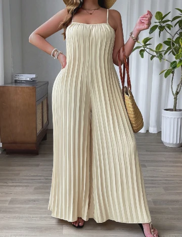 Salopeta SHEIN CURVE, crem
