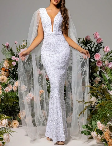 Rochie lunga Love&Lemonade, alb