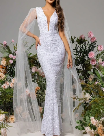 Rochie lunga Love&Lemonade, alb