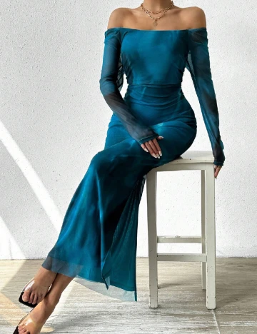 Rochie lunga SHEIN, albastru