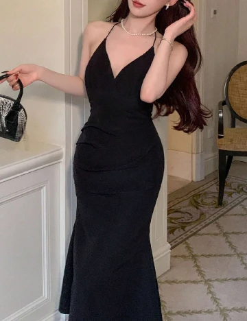 Rochie medie Dazy, negru Negru