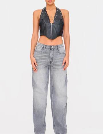 Top PRETTYLITTLETHING, negru Negru