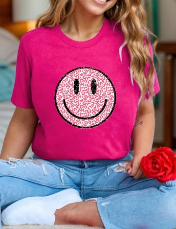 Tricou SHEIN CURVE, roz Roz