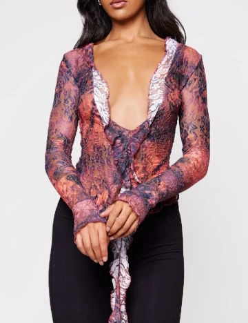 Top PRETTYLITTLETHING, mix culori Mix culori