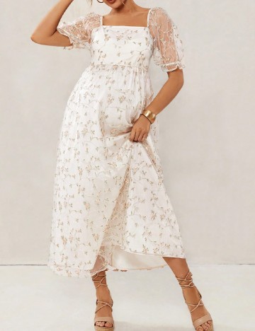 
						Rochie medie SHEIN, crem