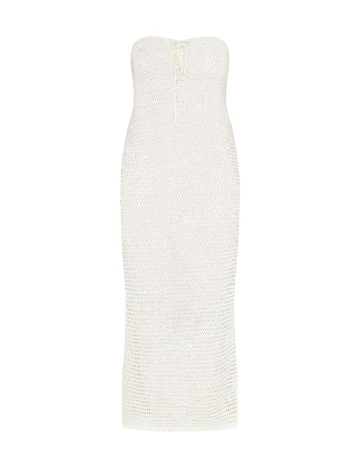 Rochie de plaja PRETTYLITTLETHING, ecru Alb