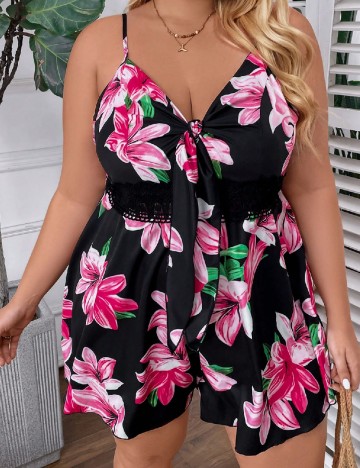 
						Salopeta SHEIN CURVE, floral print