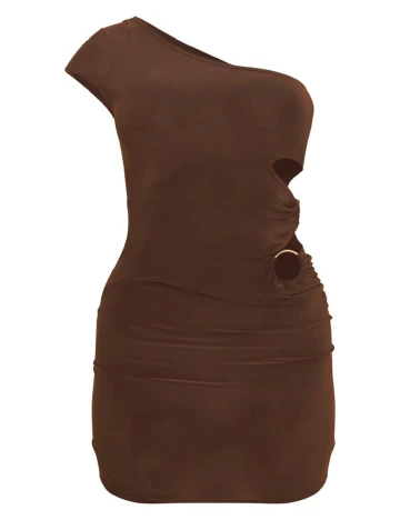 Rochie scurta PRETTYLITTLETHING, maro