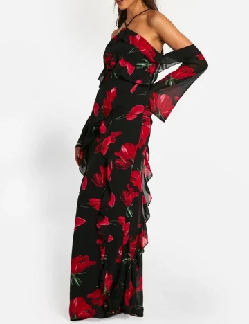Rochie lunga Boohoo, negru