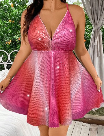 
						Rochie scurta SHEIN CURVE, roz