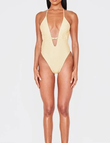 Costum de baie PRETTYLITTLETHING, crem Crem