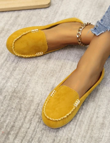 Mocasini SHEIN, mustar Galben
