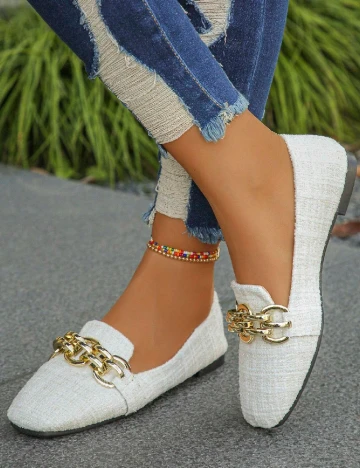 Mocasini SHEIN, ecru