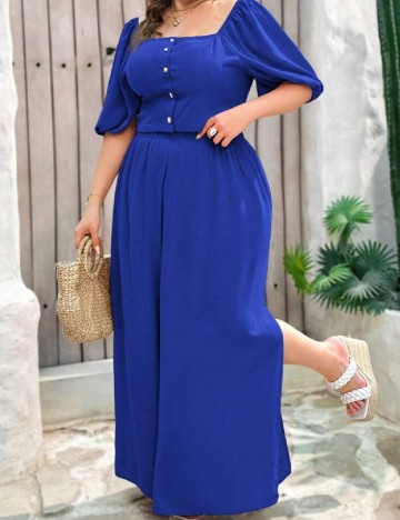 Bluza SHEIN CURVE, albastru