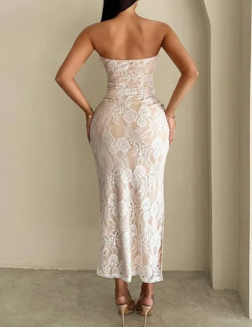 Rochie medie SHEIN, crem/alb