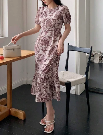 Rochie medie Dazy, roz