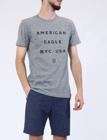 Tricou American Eagle, gri Gri