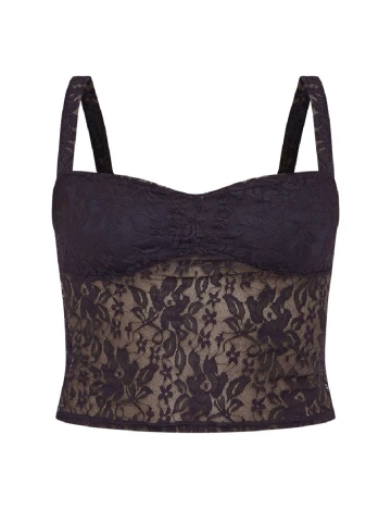Top PRETTYLITTLETHING, negru