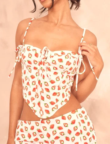 Top PRETTYLITTLETHING, alb Alb