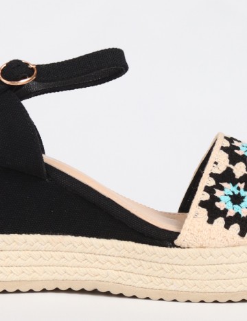 Sandale SHEIN, negru/crem