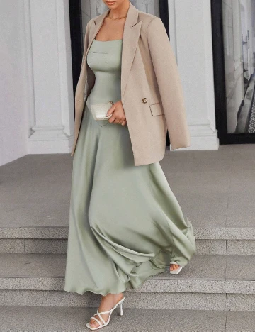 Rochie lunga SHEIN, verde Verde
