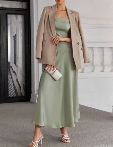 Rochie lunga SHEIN, verde Verde