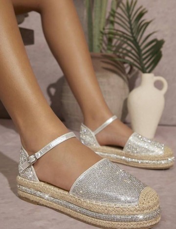 
						Espadrile SHEIN, gri