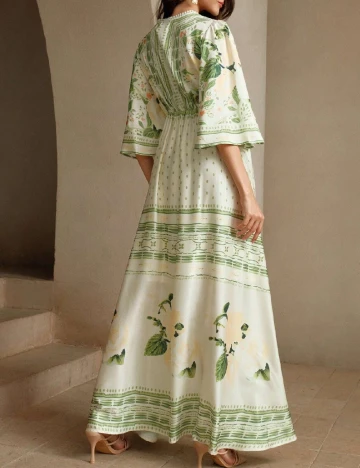 Rochie lunga Anewsta, crem Crem