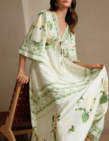 Rochie lunga Anewsta, crem Crem