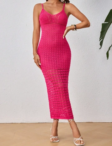 Rochie de plaja SHEIN, magenta Roz