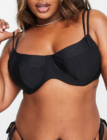 
						Sutien de baie Ivory Rose Curve, negru