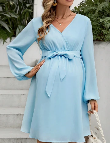 Rochie scurta SHEIN Maternity, bleu