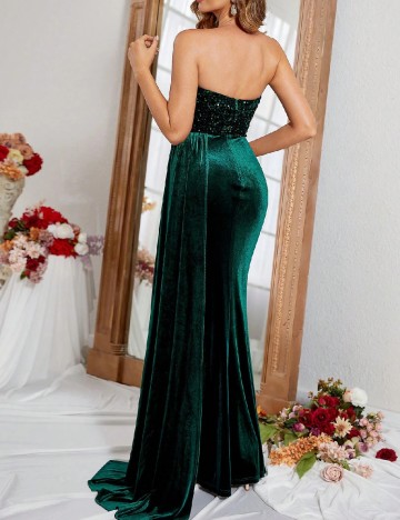Rochie lunga Love&Lemonade, verde
