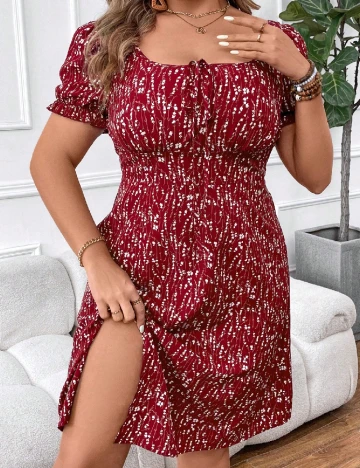 Rochie scurta SHEIN CURVE, rosu