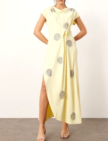 
						Rochie lunga Arrange, galben