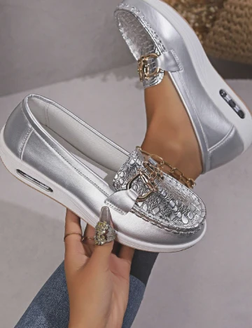 Mocasini SHEIN, gri Gri
