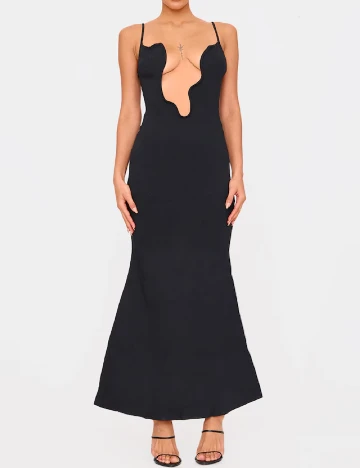Rochie lunga PRETTYLITTLETHING, negru Negru