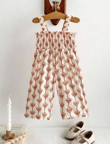 Salopeta Shein Kids, crem