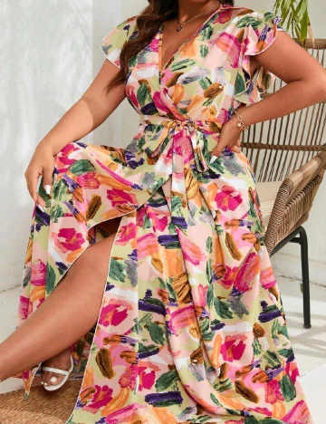 Rochie lunga SHEIN CURVE, mix culori