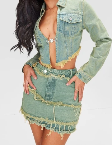 Fusta PRETTYLITTLETHING, albastru